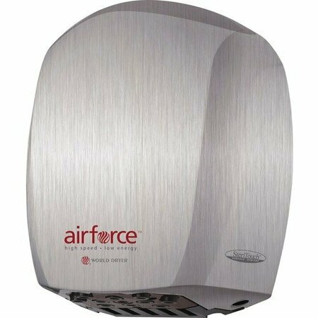 WORLD DRYER World Dry J973A3, Airforce Hand Dryer, Stainless Steel, Brushed WRLJ973A3